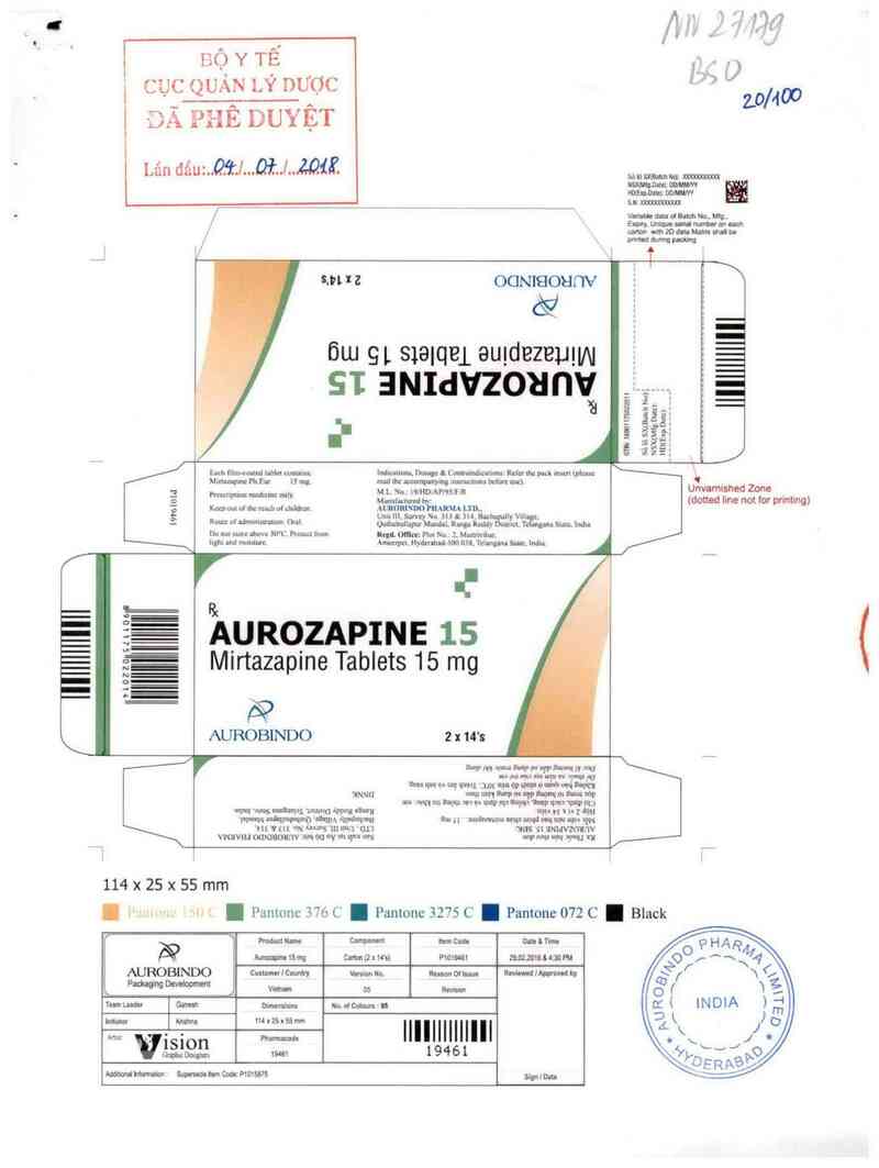 thông tin, cách dùng, giá thuốc Aurozapine 15 - ảnh 0