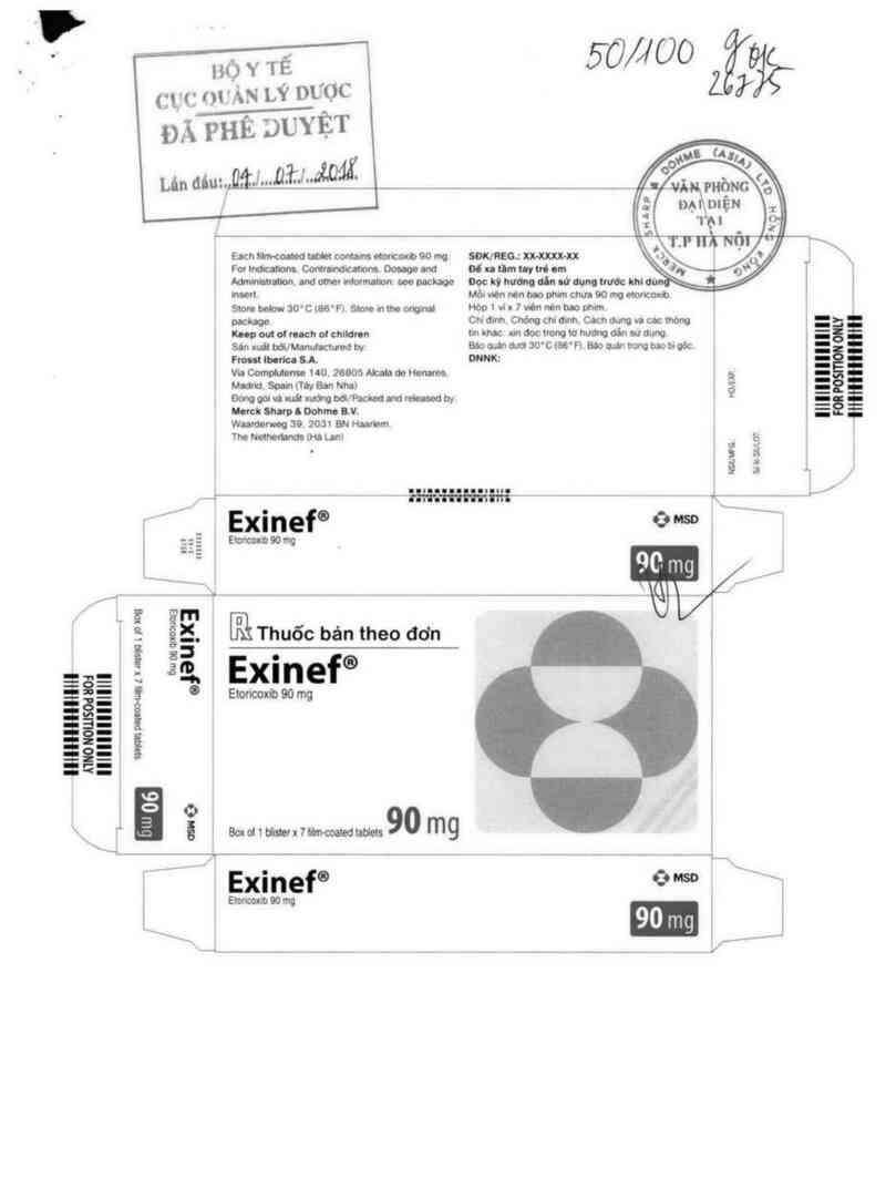 thông tin, cách dùng, giá thuốc Exinef 90mg - ảnh 0