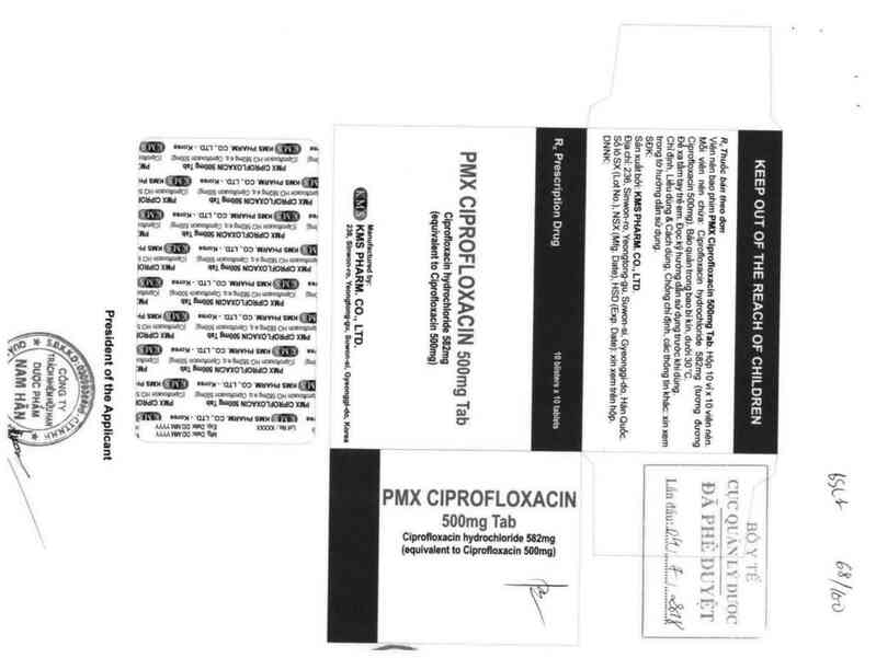 thông tin, cách dùng, giá thuốc Pmx Ciprofloxacin 500mg Tab - ảnh 0