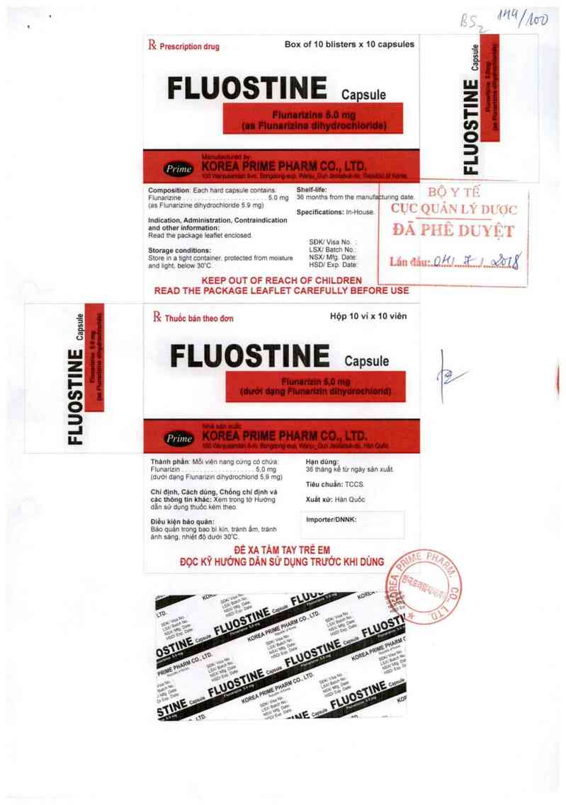 thông tin, cách dùng, giá thuốc Fluostine Capsule - ảnh 0