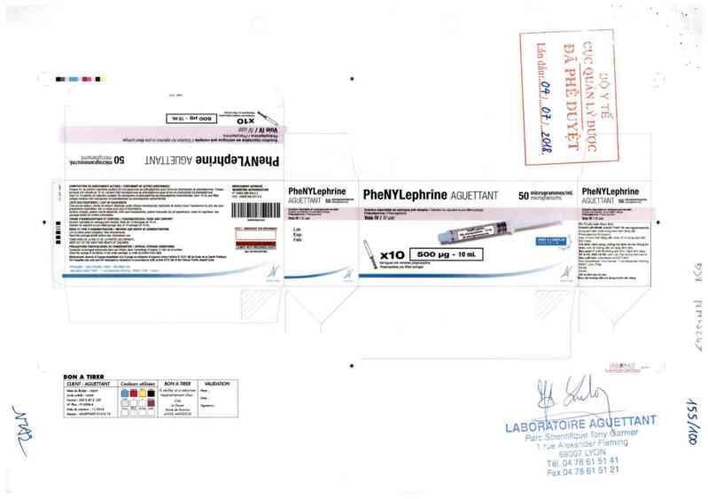 thông tin, cách dùng, giá thuốc Phenylephrine Aguettant 50 Microgrammes/ml - ảnh 0