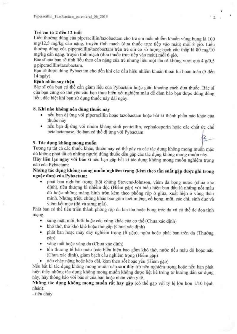 thông tin, cách dùng, giá thuốc Pybactam - ảnh 3