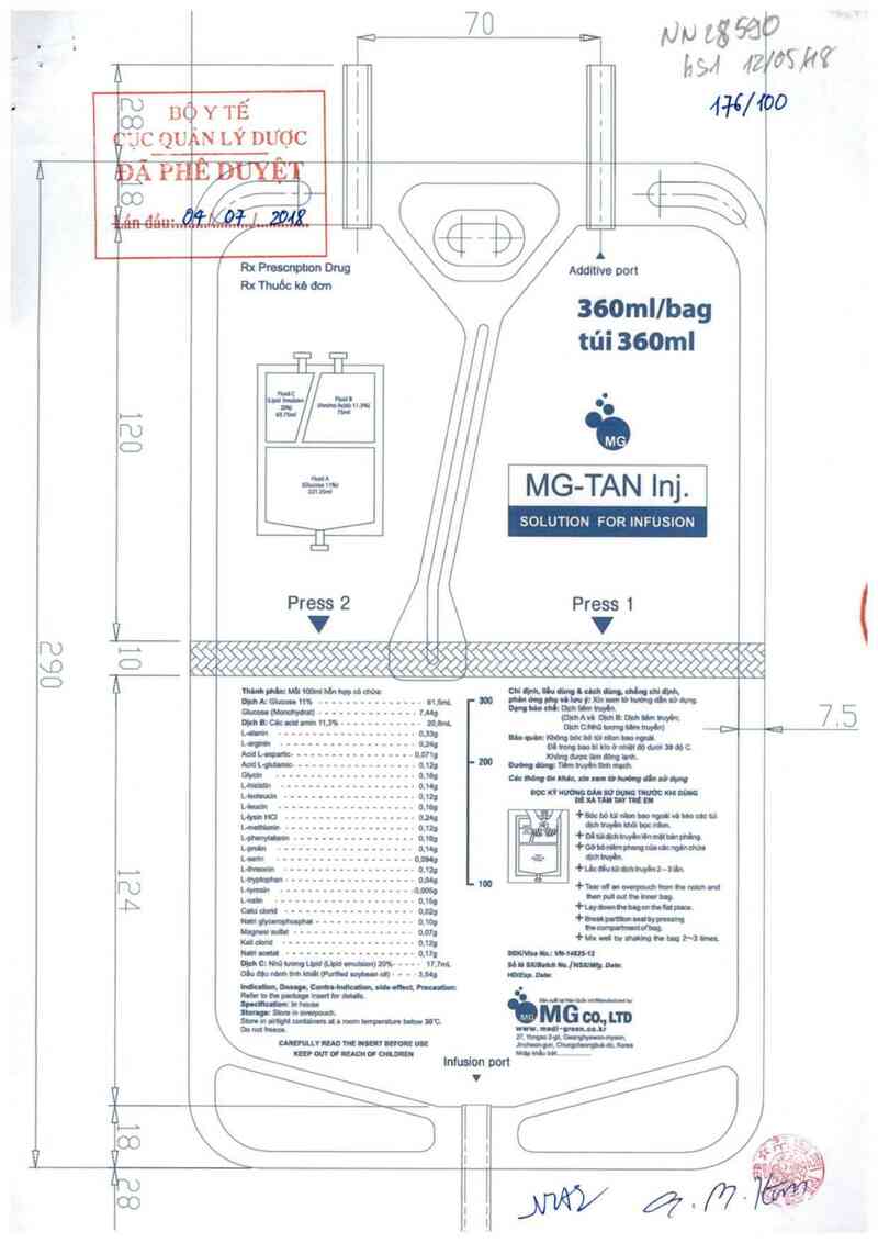 thông tin, cách dùng, giá thuốc MG-TAN Inj. - ảnh 0