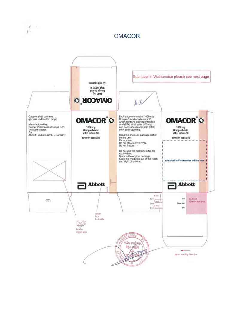 thông tin, cách dùng, giá thuốc Omacor (Cơ sở xuất xưởng lô: Pronova BioPharma Norge AS, đ/c: Framnesveien 41, 3222 Sandelfjord, Norway; Cơ sở đóng gói: GMPack ApS, đ/c: Plastvaenget 9, 9560 Hadsund, Denmark) - ảnh 3