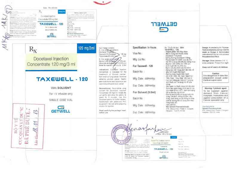 thông tin, cách dùng, giá thuốc Taxewell-120 - ảnh 0