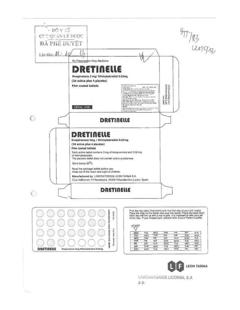 thông tin, cách dùng, giá thuốc Dretinelle - ảnh 0