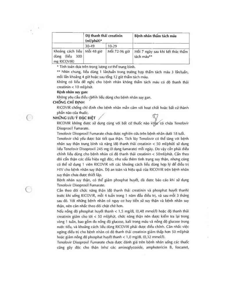 thông tin, cách dùng, giá thuốc Ricovir - ảnh 3