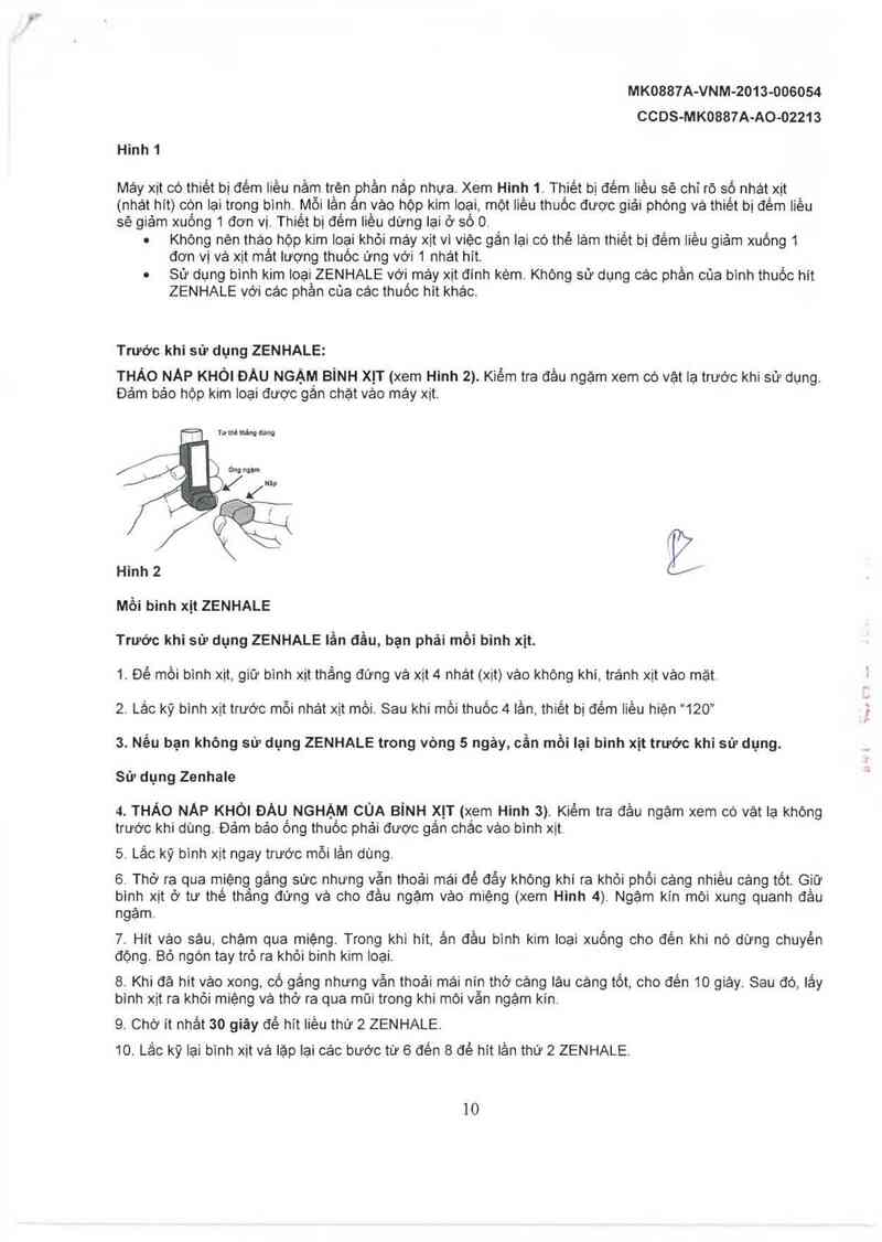 thông tin, cách dùng, giá thuốc Zenhale (Nhà đóng gói: Organon Ireland Ltd., địa chỉ: Drynam Road, Swords Co. Dublin, Ireland) - ảnh 10