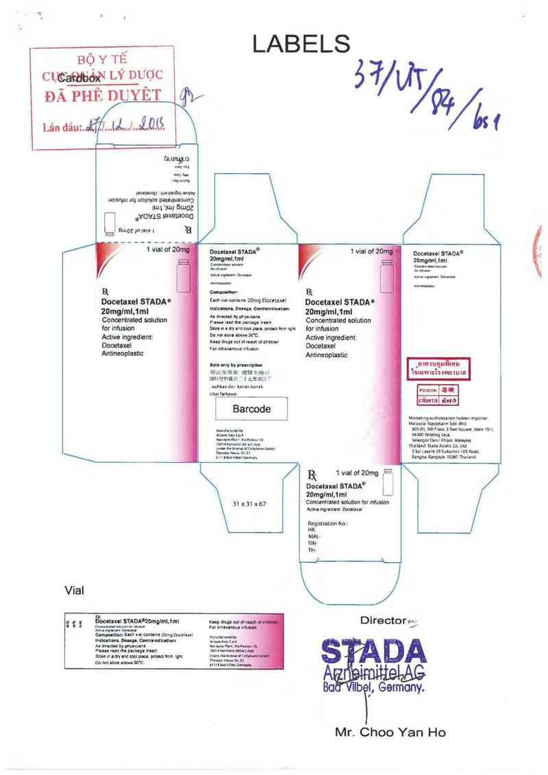 thông tin, cách dùng, giá thuốc Docetaxel Stada - ảnh 0