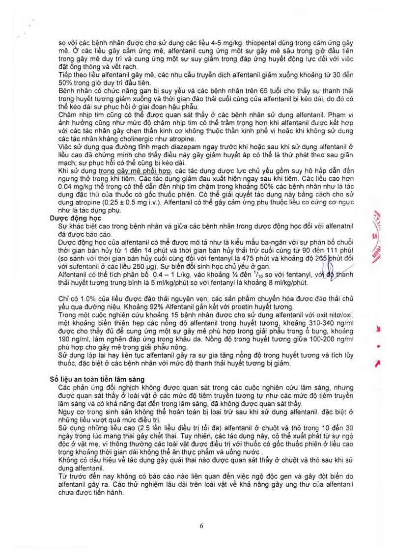 thông tin, cách dùng, giá thuốc Alfentanil-hameln 0,5mg/ml - ảnh 7