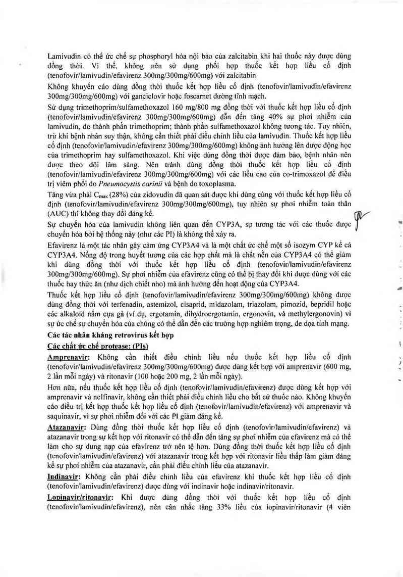 thông tin, cách dùng, giá thuốc Tenofovir Disoproxil Fumarate, Lamivudine and Efavirenz Tablets 300mg/300mg/600mg - ảnh 10