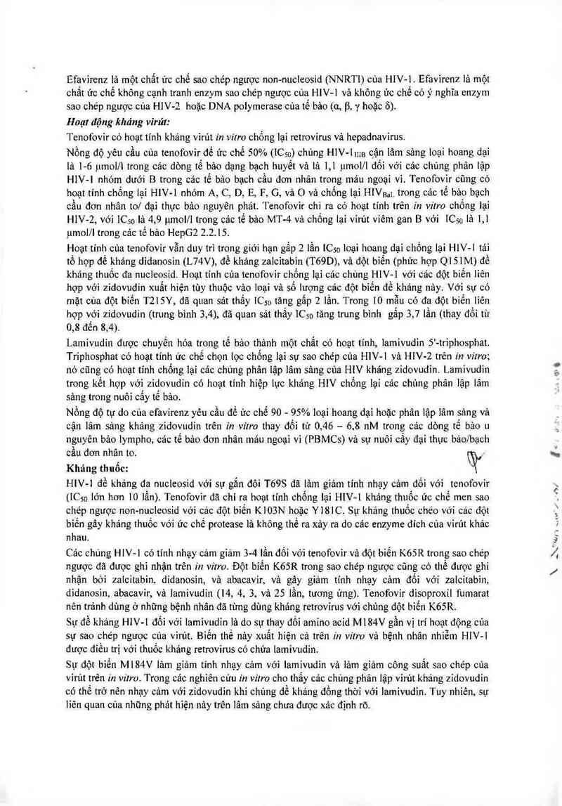 thông tin, cách dùng, giá thuốc Tenofovir Disoproxil Fumarate, Lamivudine and Efavirenz Tablets 300mg/300mg/600mg - ảnh 19