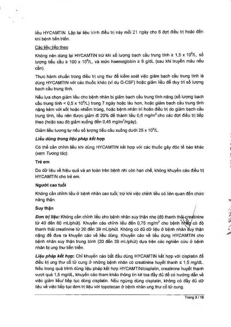 thông tin, cách dùng, giá thuốc Hycamtin 1mg - ảnh 3