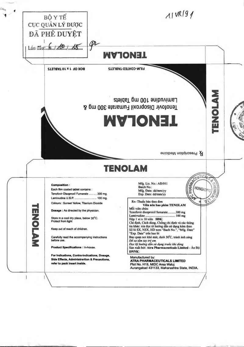 thông tin, cách dùng, giá thuốc Tenolam - ảnh 0