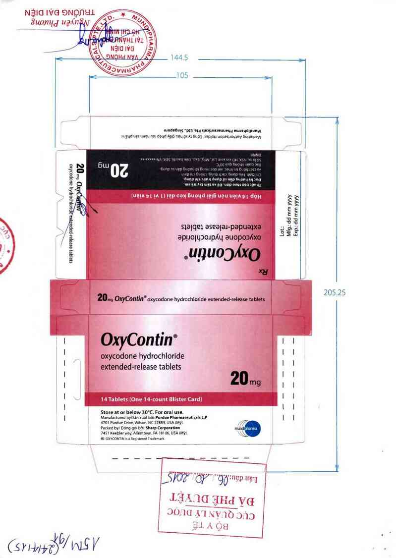 thông tin, cách dùng, giá thuốc OxyContin 20mg - ảnh 0