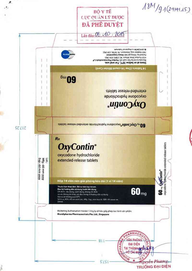 thông tin, cách dùng, giá thuốc OxyContin 60mg - ảnh 0