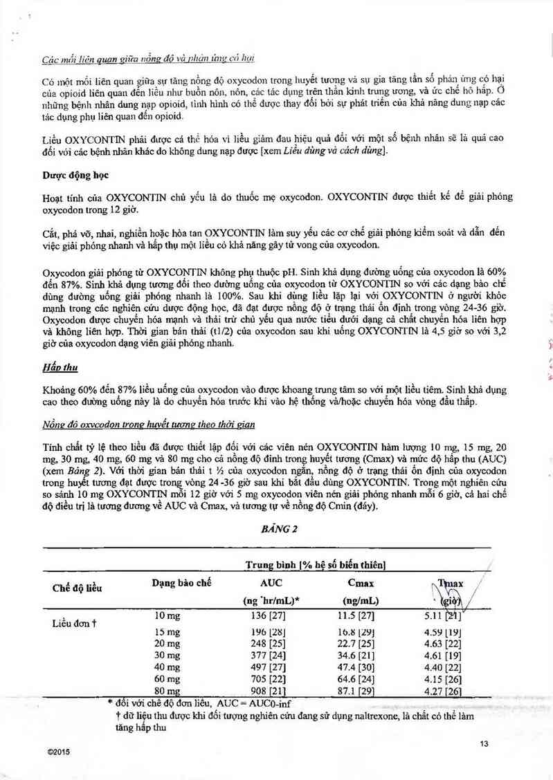 thông tin, cách dùng, giá thuốc OxyContin 60mg - ảnh 16