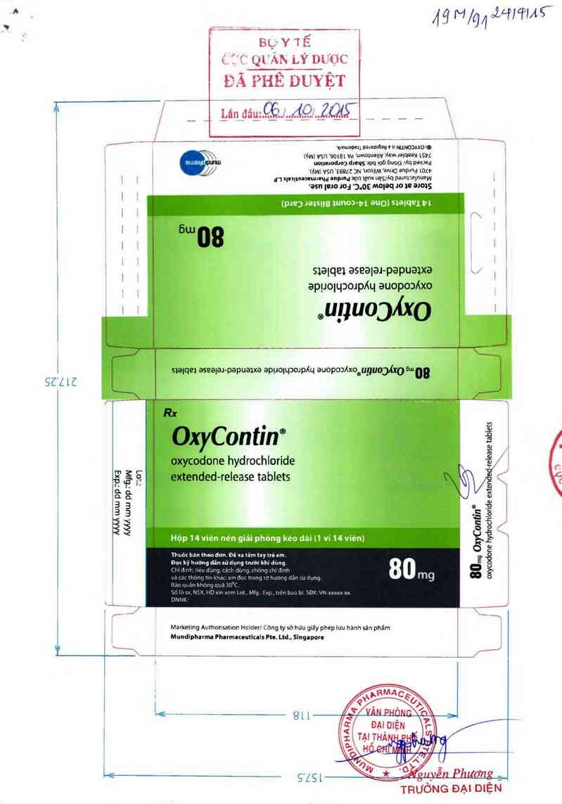 thông tin, cách dùng, giá thuốc OxyContin 80mg - ảnh 0