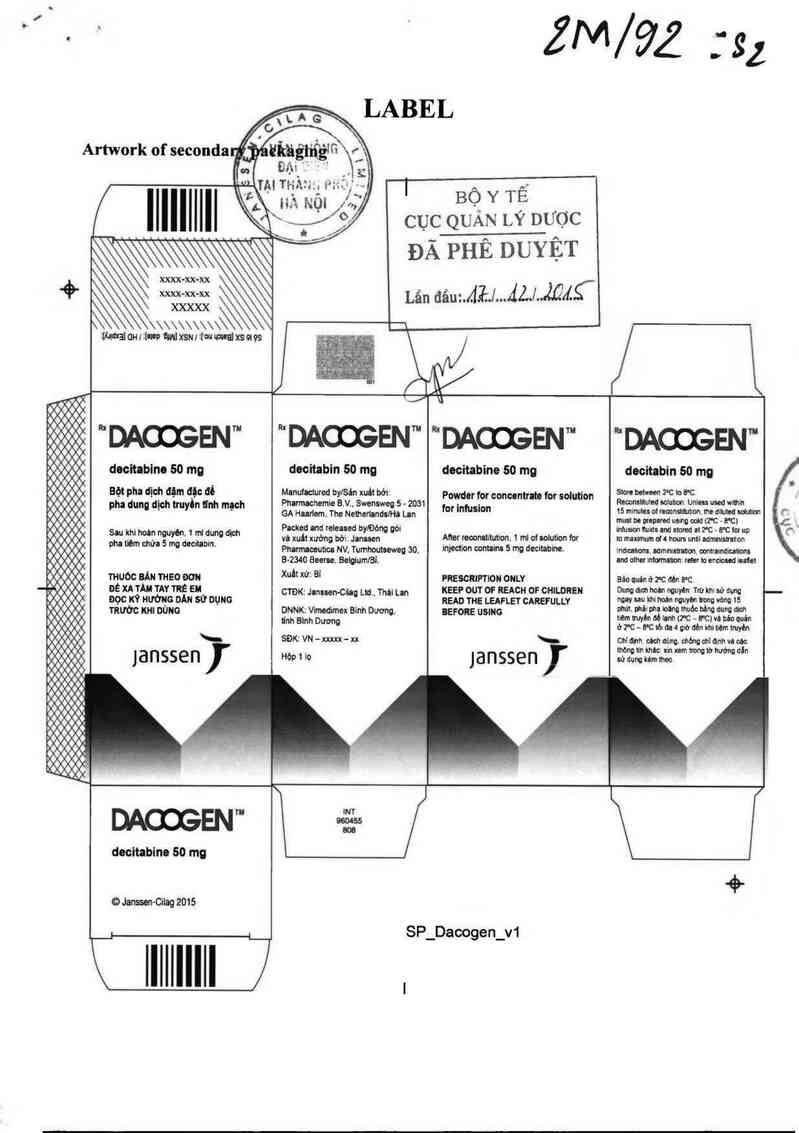 thông tin, cách dùng, giá thuốc Dacogen - ảnh 0