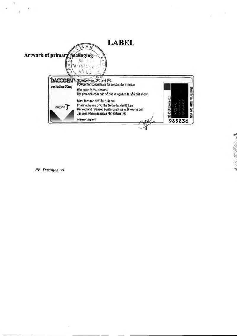 thông tin, cách dùng, giá thuốc Dacogen - ảnh 1