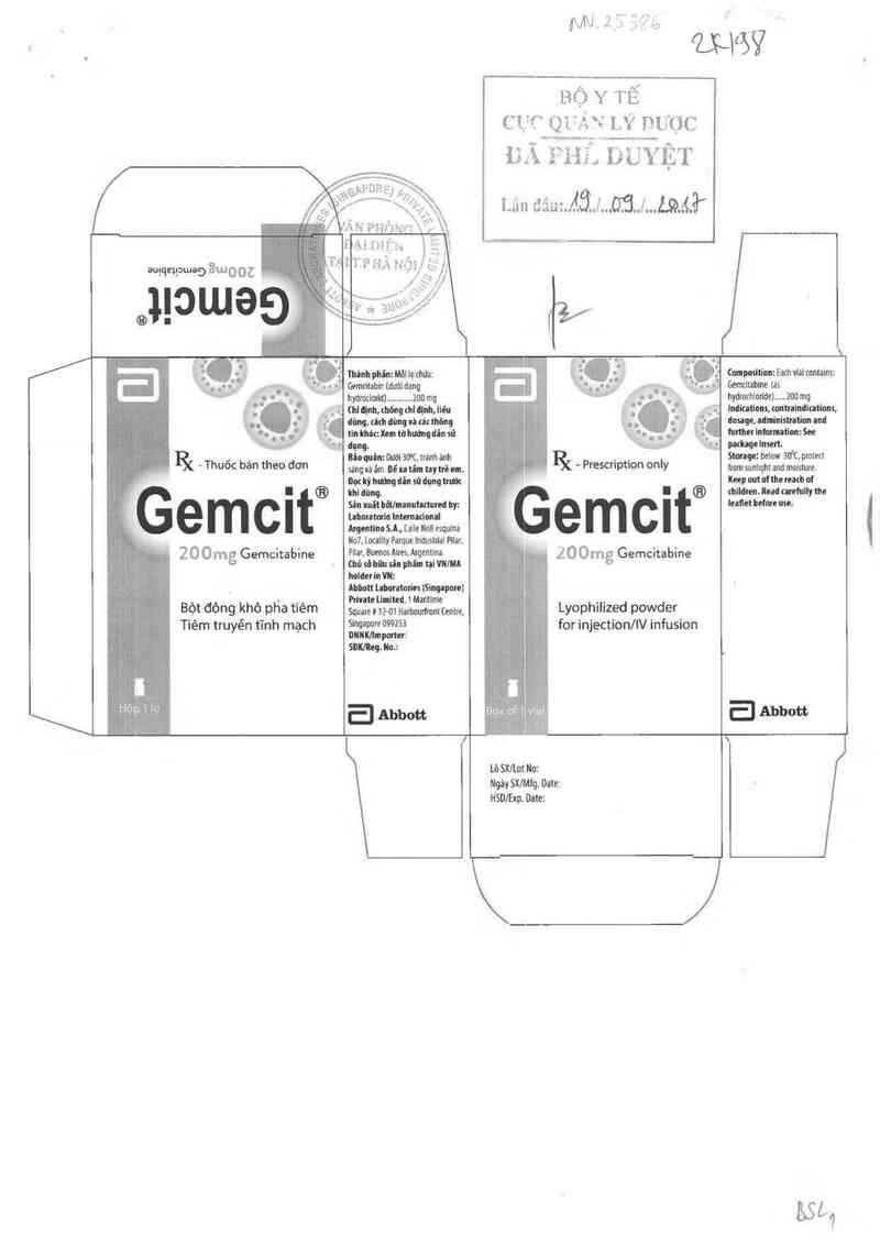 thông tin, cách dùng, giá thuốc Gemcit - ảnh 0