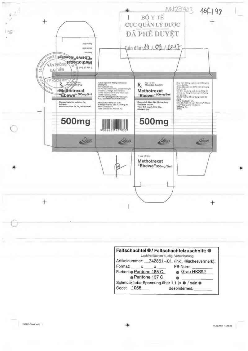 thông tin, cách dùng, giá thuốc Methotrexat ~ebewe~ 500mg/5ml - ảnh 0