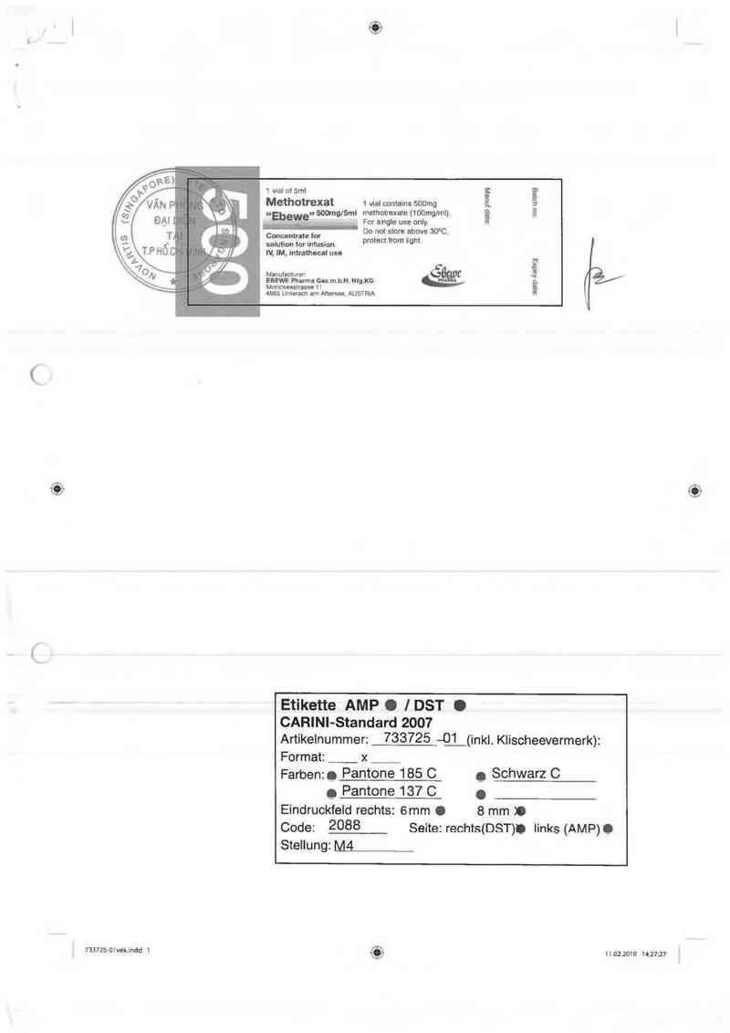 thông tin, cách dùng, giá thuốc Methotrexat ~ebewe~ 500mg/5ml - ảnh 1