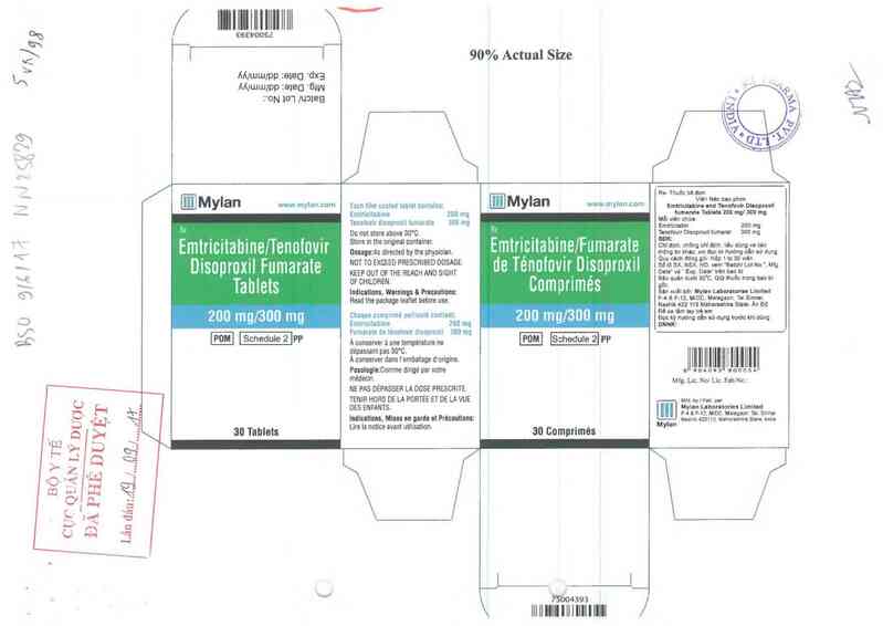 thông tin, cách dùng, giá thuốc Emtricitabine & Tenofovir disoproxil fumarate Tablets 200mg/300mg - ảnh 0