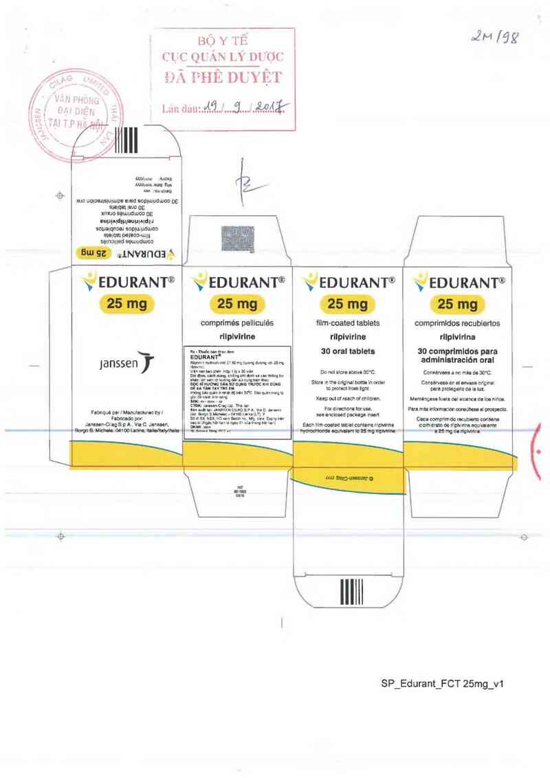 thông tin, cách dùng, giá thuốc Edurant - ảnh 0