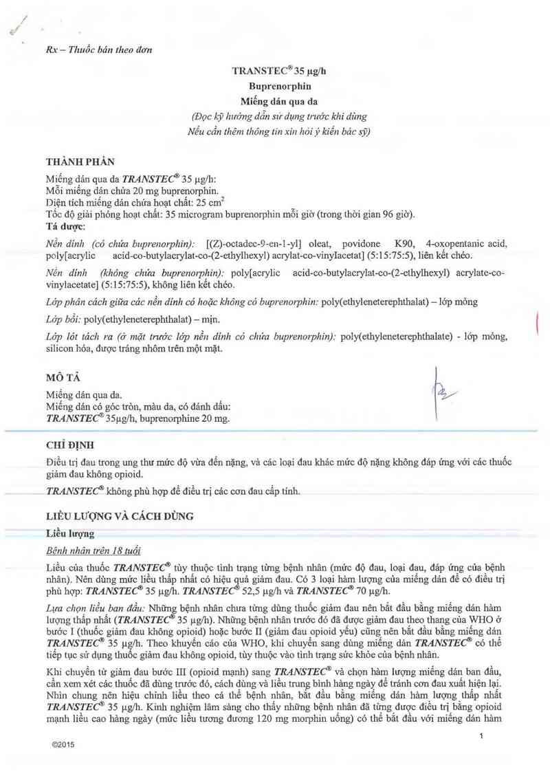 thông tin, cách dùng, giá thuốc Transtec 35 mcg/h - ảnh 3