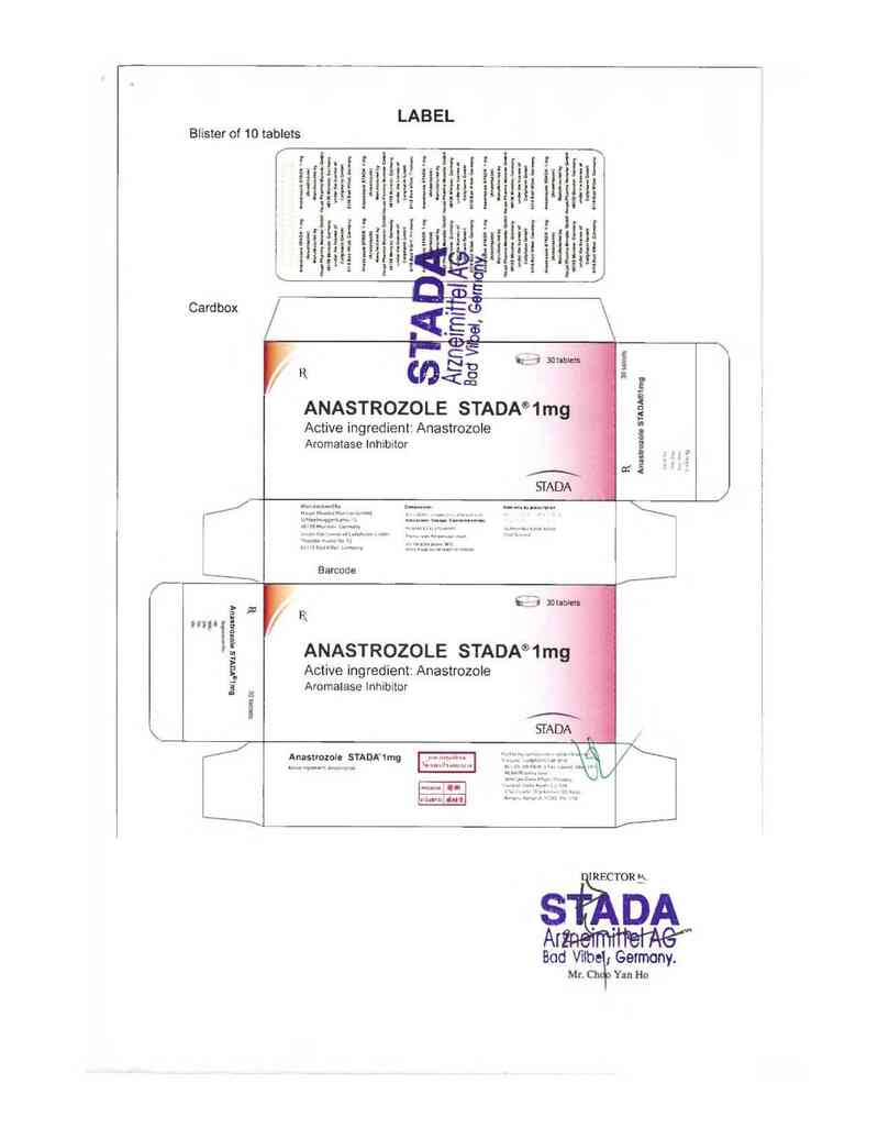 thông tin, cách dùng, giá thuốc Anastrozole Stada 1mg - ảnh 1