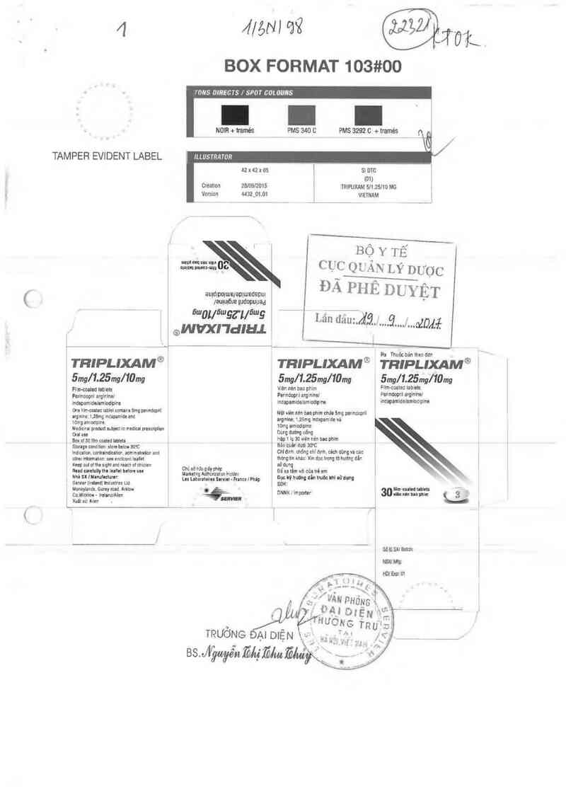 thông tin, cách dùng, giá thuốc TRIPLIXAM 5mg/1.25mg/10mg - ảnh 0