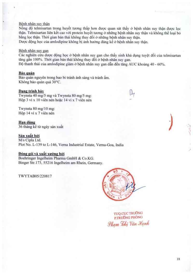 thông tin, cách dùng, giá thuốc Twynsta - ảnh 19